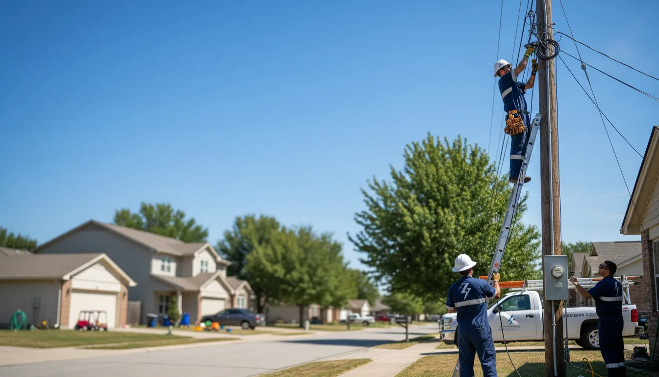 Residential electrician providing installation services in Gresham, WI